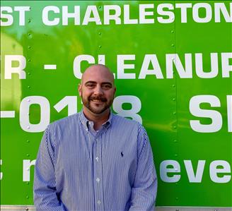 General Manager John in front of our SERVPRO box truck